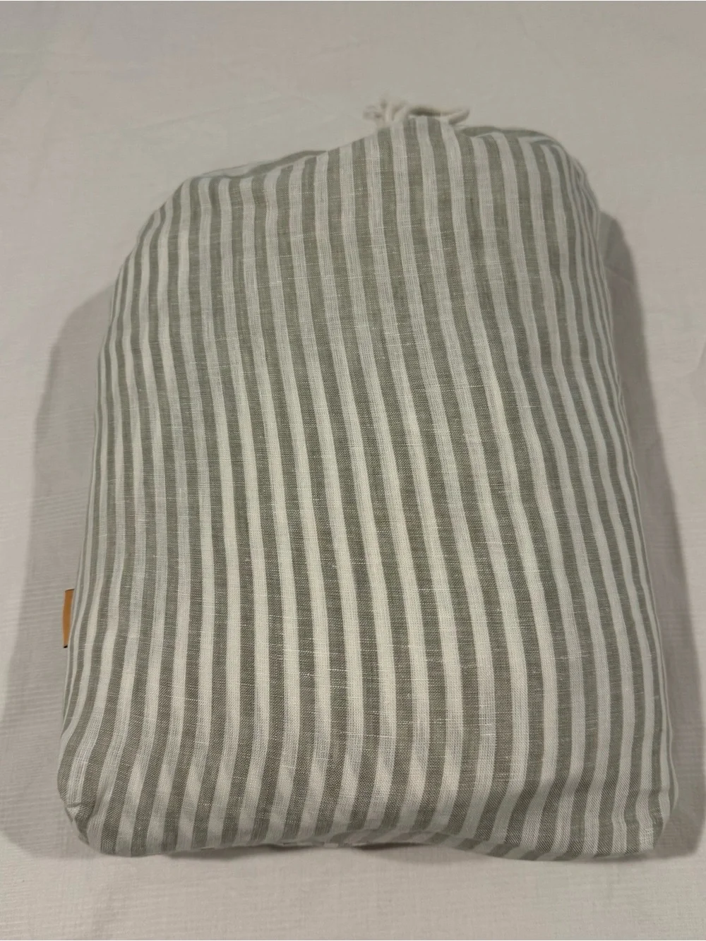 New Quince European Linen Duvet Cover Set King/CalKing WillowLeaf Stripe $224